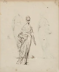 Einzelne weibliche Figur